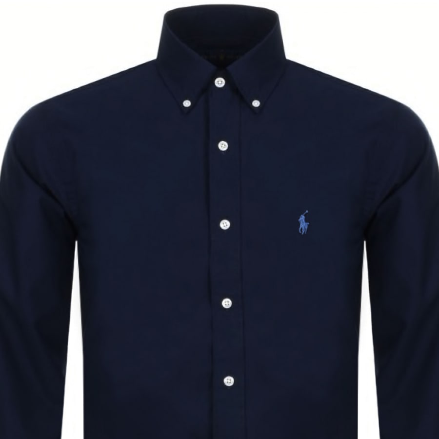 Alternative Image for ProductRalph Lauren Slim Fit Long Sleeve Shirt Navy2